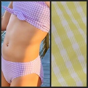 NEW! KIAN D LOS ANGELES Gingham Bikini Swimwear Set Girls Medium.